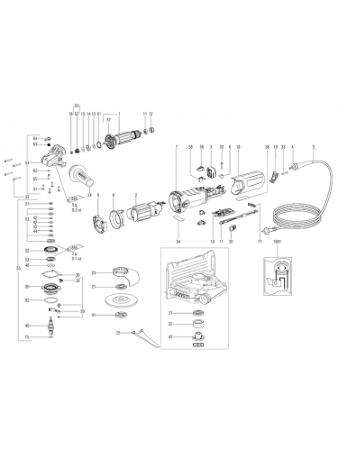 Vue éclatée METABO 00408180#01