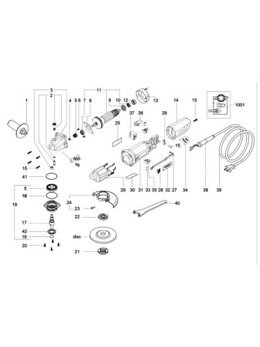 Vue éclatée METABO 01231181#01
