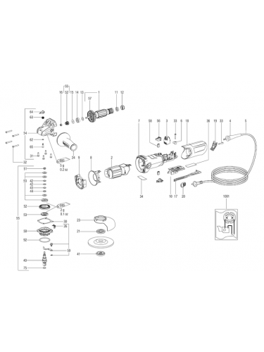Vue éclatée METABO 00371180#01