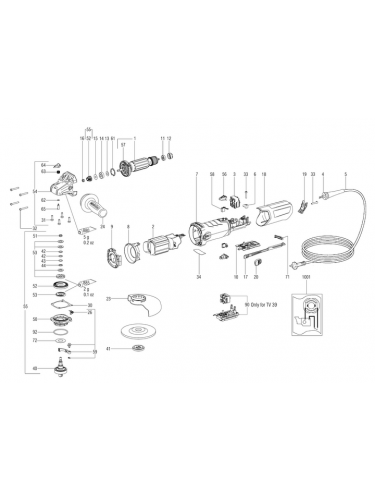 Vue éclatée METABO 00422180#01