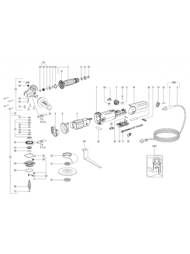 Vue éclatée METABO 00465180#01
