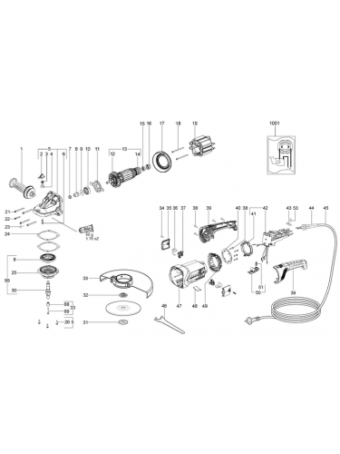Vue éclatée METABO 06468000#01