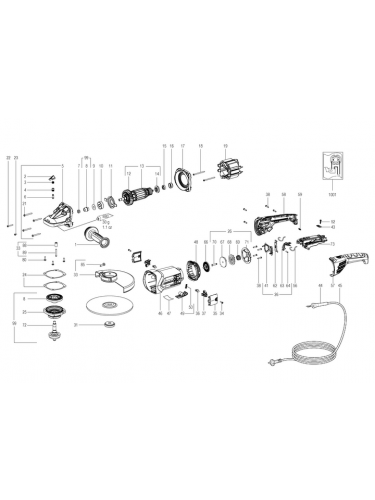 Vue éclatée METABO 06482000#01