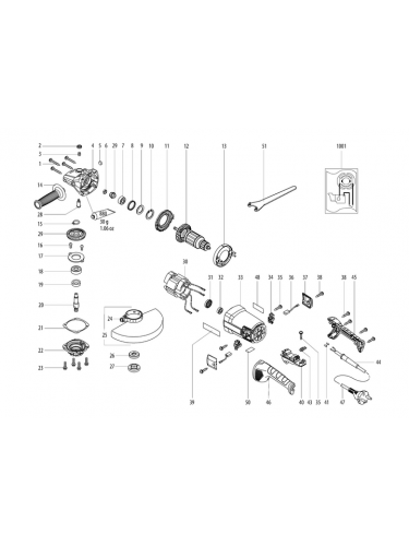 Vue éclatée METABO 06436000#01