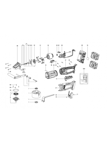 Vue éclatée METABO 21057000#01