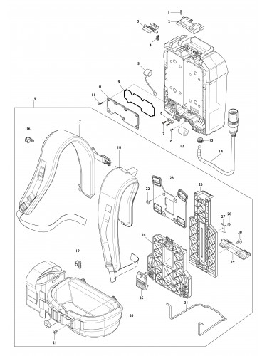 Vue éclatée Makita PDC1200#01