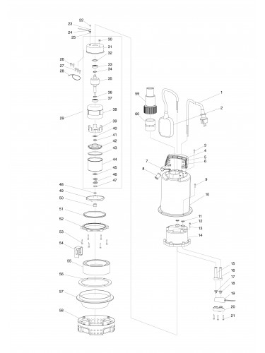 Vue éclatée Makita PF0403#01