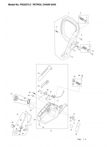 Vue éclatée Makita PS352TLC#01