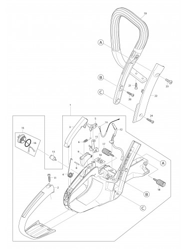 Vue éclatée Makita PS4605#01
