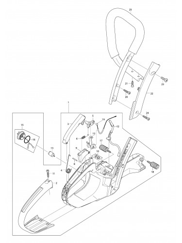 Vue éclatée Makita PS5105CX#01