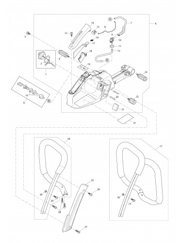 Vue éclatée Makita PS6100#01