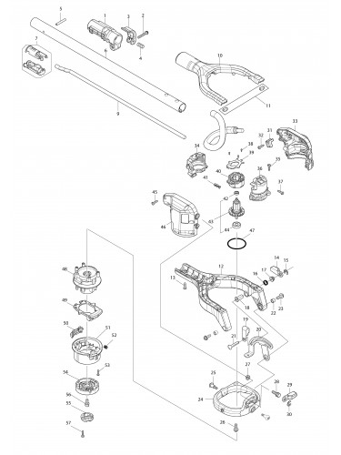 Vue éclatée Makita PS001G#01