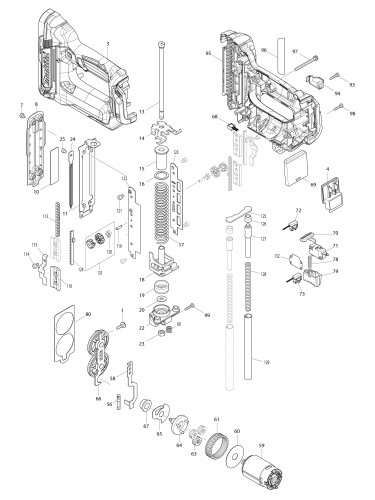 Vue éclatée Makita PT354D#01