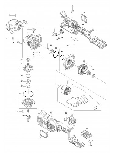 Vue éclatée Makita PV001G#01