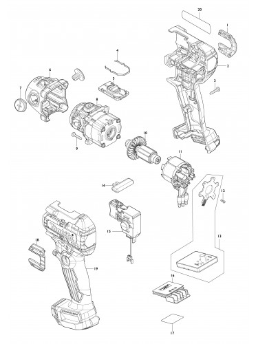 Vue éclatée Makita PV301D#01