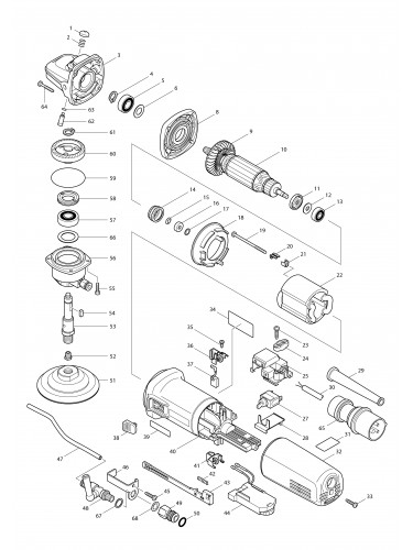Vue éclatée Makita PW5000CH#01