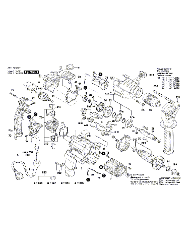 PIECES DETACHEES PERCEUSE A PERCUSSION BOSCH GSB 21-2 RCT