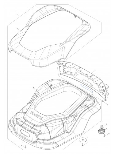 Vue éclatée Makita RM350D#01