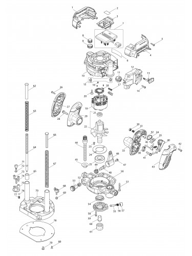 Vue éclatée Makita RP001G#01