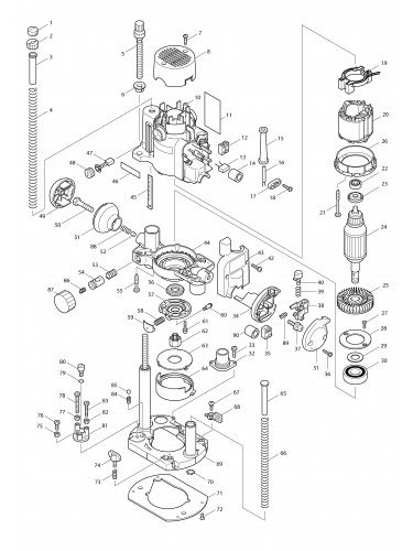 Vue éclatée Makita RP0910#01
