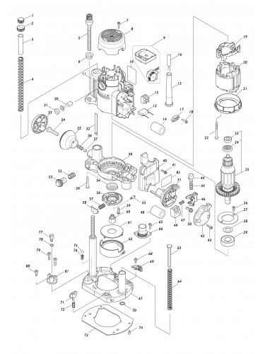Vue éclatée Makita RP1111C#01