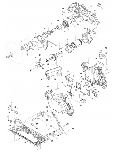 Vue éclatée Makita RS001G#01