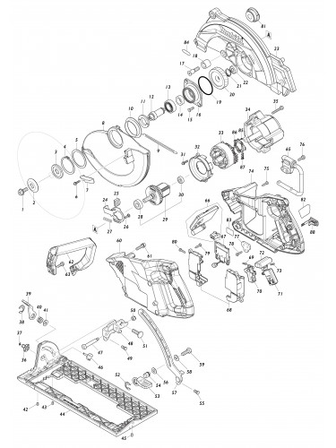 Vue éclatée Makita RS002G#01