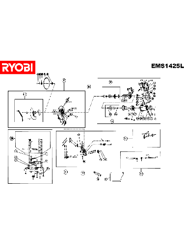 Vue éclatée Ryobi EMS1425L EMS1425L#1#01