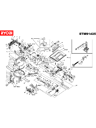 Vue éclatée Ryobi ETMS1425 ETMS1425#1#01