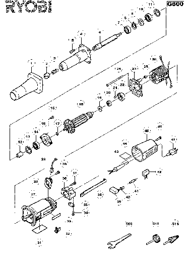 Vue éclatée Ryobi G600I G600I#1#01