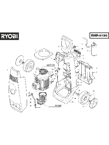 Vue éclatée Ryobi RHP6150 RHP6150#2#01