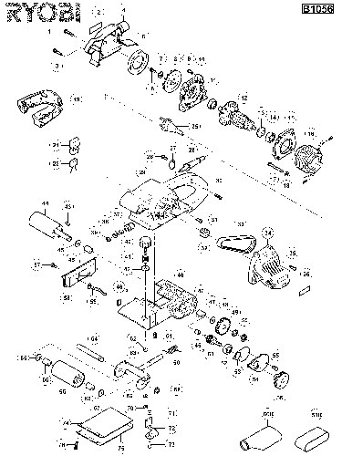 Vue éclatée Ryobi B1056 B1056#01