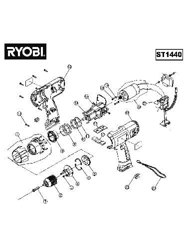 Vue éclatée Ryobi ST1440 ST1440#1#01