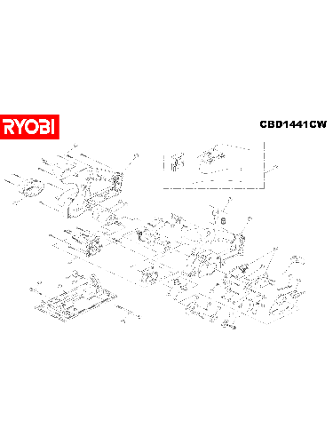 Vue éclatée Ryobi CBD1441CW CBD1441CW#1#01