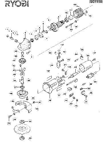 Vue éclatée Ryobi SG1150 SG1150#01
