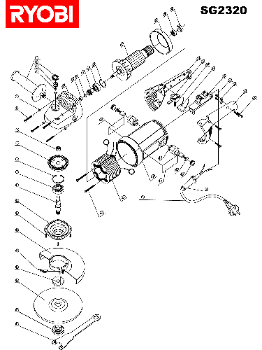 Vue éclatée Ryobi SG2320 SG2320#1#01
