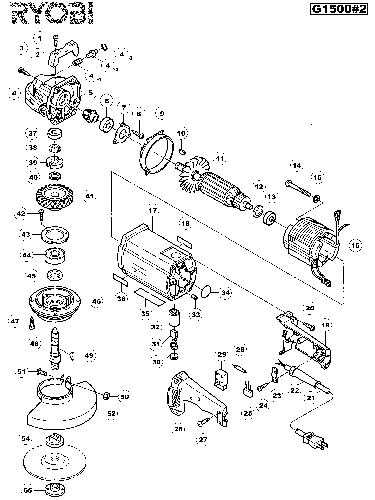 Vue éclatée Ryobi G1500 G1500#2#01