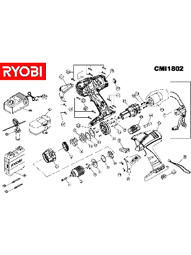 Vue éclatée Ryobi CMI1802 CMI1802#1#01