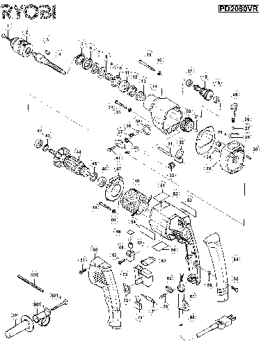 Vue éclatée Ryobi PD2080VR PD2080VR#01