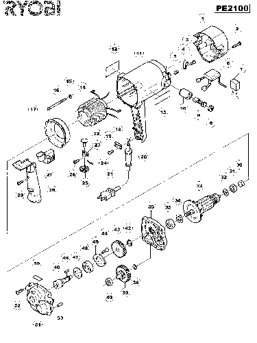 Vue éclatée Ryobi PE2100 PE2100#01