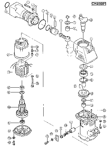 Vue éclatée Ryobi CH450PK CH450P#1#01
