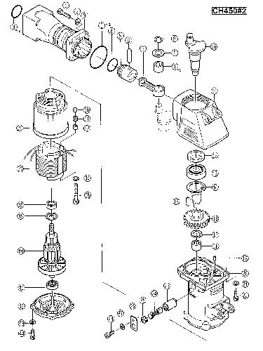 Vue éclatée Ryobi CH450PK CH450P#2#01