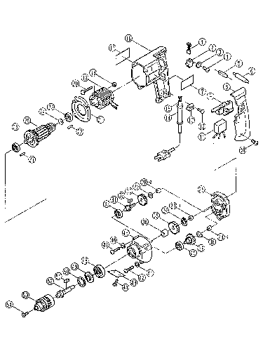Vue éclatée Ryobi D130VR D130VR#01