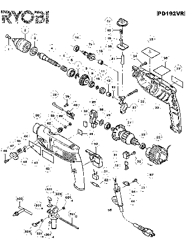 Vue éclatée Ryobi PD192VR PD192VR#01