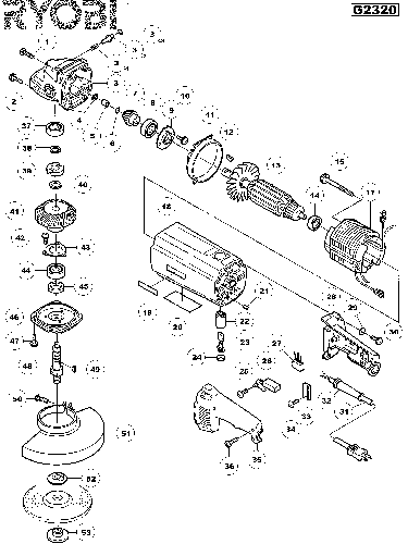 Vue éclatée Ryobi G2320 G2320#01