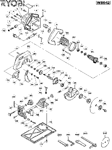 Vue éclatée Ryobi WS642 WS642#01