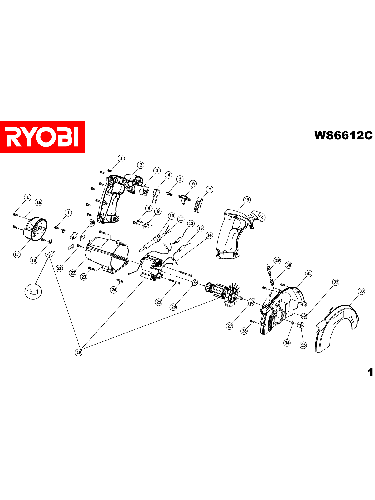 Vue éclatée Ryobi WS6612C WS6612C#1#01