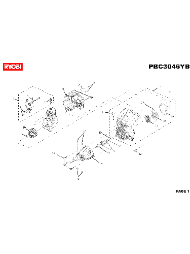 Vue éclatée Ryobi PBC3046YB PBC3046YB#1#01