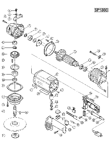 Vue éclatée Ryobi SP1800I SP1800I#1#01