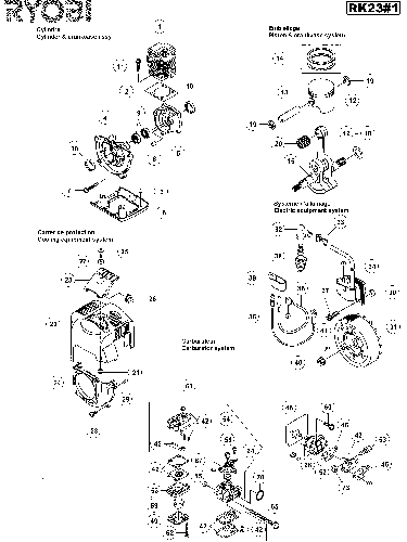 Vue éclatée Ryobi RK23 RK23#1#01